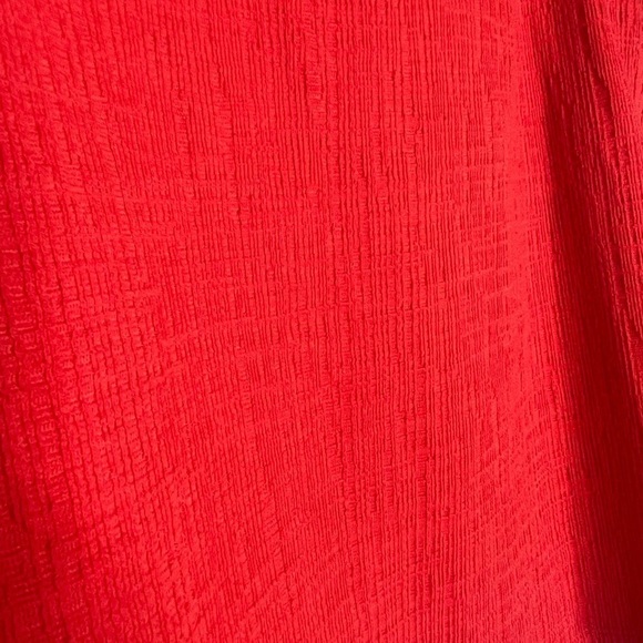 𝅺madewell skylark red cold shoulder short sleeve crewneck blouse - Picture 4 of 7